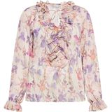Usha Blouse  crème / donkerlila / pink / rosa