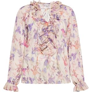 Usha Blouse  crème / donkerlila / pink / rosa