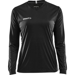 Craft Squad Jersey Solid LS Shirt dames Sportshirt - Maat XL  - Vrouwen - zwart/wit