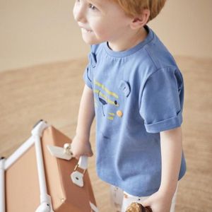 Noukie's - Pyjama - Jongens - Petrol blauw - Dieren - Zomer - Kort - 3jaar 98