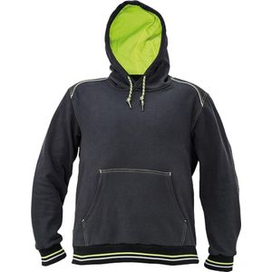 Hooded sweater Knoxfield antraciet/geel S