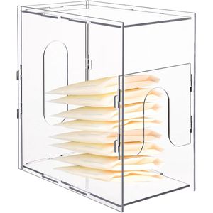Freezer Storage Organizer 22.5x21x11.7cm - Acrylic Reusable Breast Milk Storage Bag Container for Refrigerator Hold Up 60oz