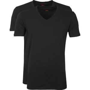 Levi's - T-Shirt V-Hals Zwart 2-Pack - Heren - Maat M - Slim-fit