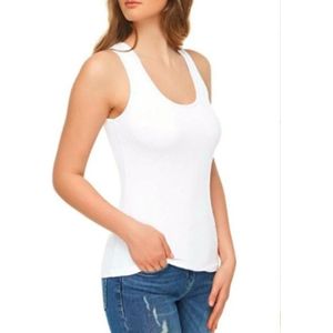 2pack Mode Lotus Dames Onderhemd - EXTRA SLIM FIT - %100 Katoen - Tanktop - Maat M - Wit
