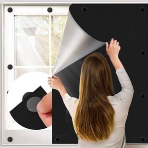 WNHB® Magnetisch Verduisteringsgordijn 130x145 cm – Zonder Boren – Verduisterend Raamfolie met Zuignappen – Dakraam Zonwering – Afneembaar