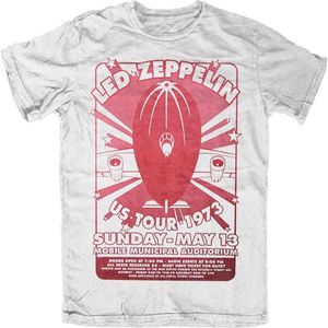 Led Zeppelin - Mobile Municipal Heren T-shirt - S - Wit