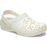 Crocs - Toddler Classic Floral Cut Out Clog - Slippers - Chalk - Croslite