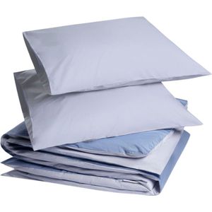 Yumeko overtrekset percal dubbelzijdig lavender/serene blauw 240x220 + 2/60x70 - Bio, eco & fairtrade