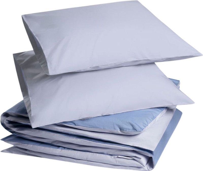 Yumeko overtrekset percal dubbelzijdig lavender/serene blauw 240x220 + 2/60x70 - Bio, eco & fairtrade