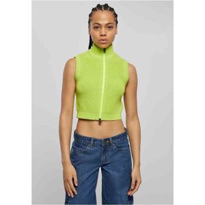 Urban Classics - Short Knit Mouwloze top - XS - Geel