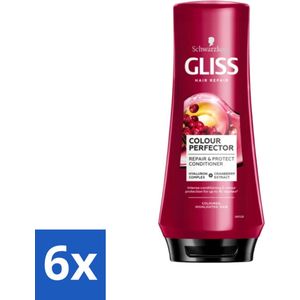 6 x Gliss - Hair Repair - Conditioner voor Kleurbehoud en Glans - 200 ml - Haar Conditioner - Kleurbescherming - Glans Conditioner - Geverfd Haar - Highlights