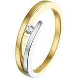 The Jewelry Collection Ring Diamant 0.05ct H Si - Bicolor Goud
