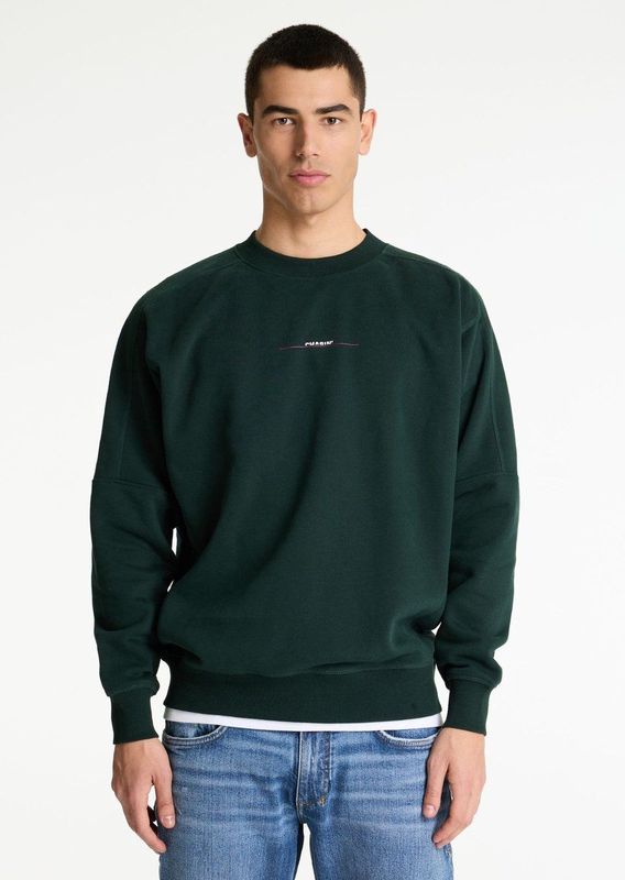 CHASIN' - Connect Round - Sweater - Donkergroen