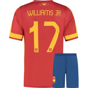 Spanje - Voetbaltenue - Felrood - Williams 17 - Shirt en Broekje - Kinderen en Volwassenen