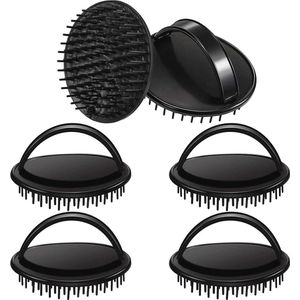 Haarborstels voor hoofdhuidmassage en roosbehandeling - Set van 6 voor volwassenen en dieren