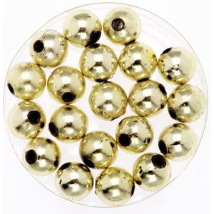 360x stuks sieraden maken glans deco kralen in het goud van 10 mm - Kunststof reigkralen voor armbandjes/kettingen
