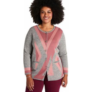 Wollen vest met jacquard knopen, halflang