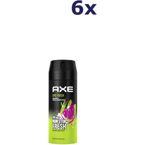 6x Axe Body deodorant Epic Fresh 150ML