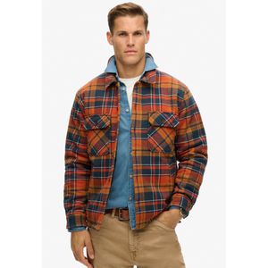 Superdry - Surplus gewatteerd overshirt met ruit - Heren - Lange mouwen shirts