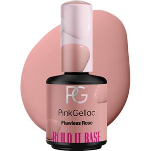 Pink Gellac - Build it Base Flawless Rose - Gellak - Roze - 15 ml