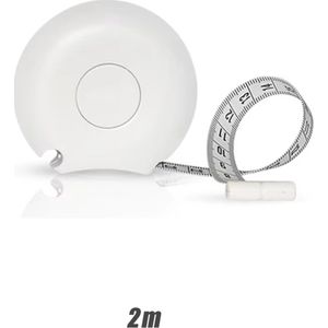 Intrekbaar Meetlint 200 cm / 80 Inch – Lichaamsmeter voor Taille, Borst, Heup en Arm – Geluidloos Meetlint voor Fitness, Afvallen, Kledingmaat, Lichaamsanalyse & Tailor Metingen