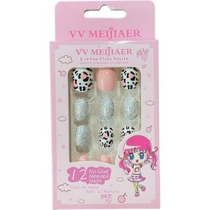 Kunstnagels - Turquoise Schubben - 12 Stuks - Geen Lijm Nodig