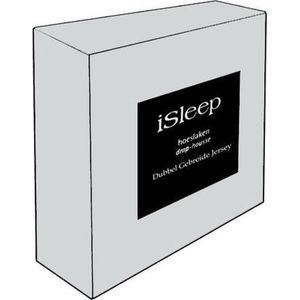 iSleep Dubbel Jersey Hoeslaken - Litsjumeaux XL - 190x210/220 cm - Licht Grijs