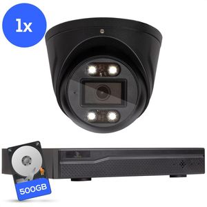 Teceye Compleet Camera Beveiliging Set met 1x POE Camera - Beveiligingscamera - Beveiligingscamera binnen - Beveiligingscamera buiten - CCTV Camera systeem - Beveiligingscamera set - Bewakingscamera set