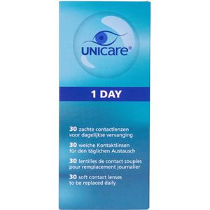 Unicare daglenzen 30 pack -0,75 - zachte contactlenzen - voordeelverpakking 90 stuks