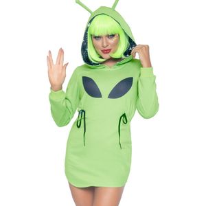 Leg Avenue - Alien Kostuum - Warm Welkom Alien - Vrouw - Groen - Large - Halloween - Verkleedkleding