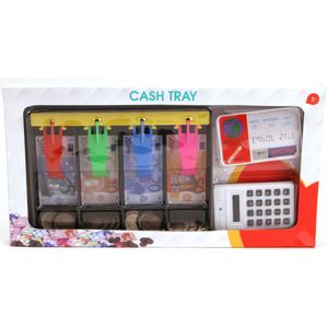 Speelgeld Deluxe Set - Kassalade - Eurobiljetten - Munten - Creditcard - Mini-kassa