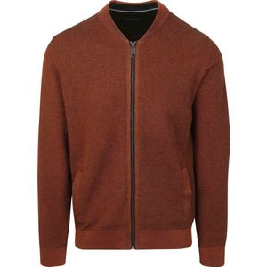 Casa Moda - Vest Zip Structure - Brique - Heren