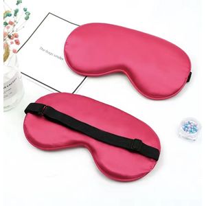 CHPN - Slaapmasker - Sleepingmask - Reismasker - Nachtmasker - Roze/Rood - Masker voor vliegtuig - Reis accessoire - Universeel