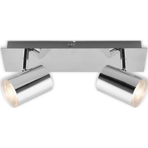 BRILONER - BANYO - LED Spotlight - Badkamerlamp -  2-vlam - draai- en zwenkbare spots - zonder gloeilampen - IP44 - 29 x 9,9 x 11,2 cm