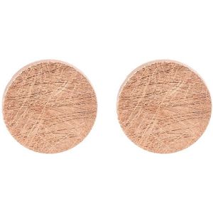 Matte Rosé Goud Plated Oorknopjes 7MM