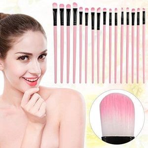Allecto plus - Make-upborstelset met 32 Roze Kwasten voor Professionele Oogschaduw, Gezichtsborstel en Eyeliner
