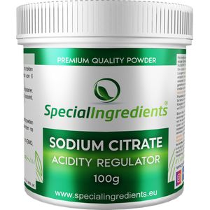Sodium Citraat - 100 gram - Sodium Citrate - Natriumcitraat - Bufferzout - pH Regulator - Sferificatie Stabilisator - Perfecte Kaas Emulsie - Moderne Gastronomie - Moleculair Koken - Hersluitbare Pot - Recycled Plastic