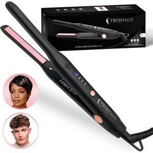 Frontalis® Stijltang - Super dunne platen - Krultang - Stijltang voor kort haar - Dunne Stijltang - Hair Straightener - Baard Stijltang - flat iron - Kleine Stijltang