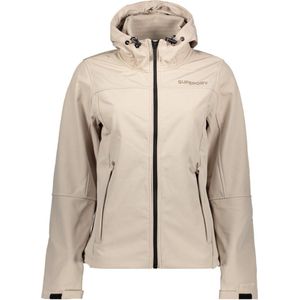 Superdry HOODED SOFTSHELL JACKET Dames Jas - Wit - Maat XL