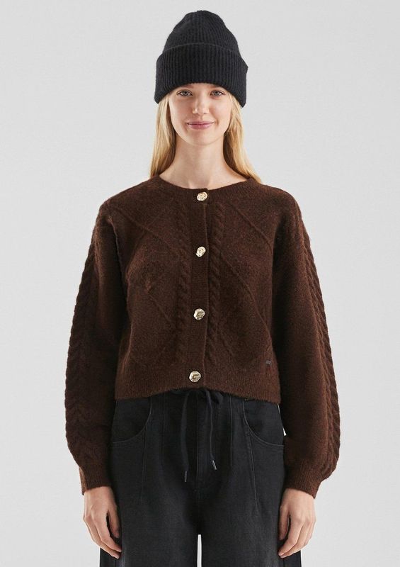 Vest - Kabelgebreid - Normale Pasvorm