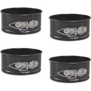 Set van 4 mini springvormen 10,5 cm - Antiaanbak taartvormen voor cheesecake, taart en quiches
