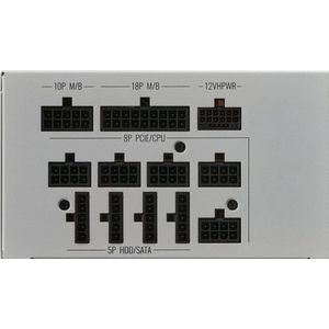 Cooler Master - MWE Gold 1050 V2 - Voeding - Wit - ATX12V 3.1 - 80 Plus Gold - 1050 Watt