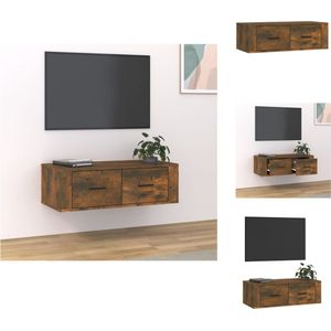 vidaXL TV-meubel - Klassiek hangend - 80 x 36 x 25 cm - Gerookt eiken - Kast