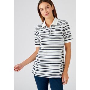 Damart - Poloshirt gebreid piqué - Dames - Wit - S