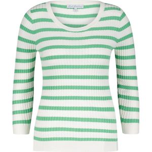 Red Button Trui Cable & Stripe summer green maat XXL