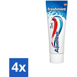 Aquafresh Tandpasta Freshmint Frisse Adem 75 ml - Voordeelverpakking - 4 stuks