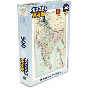 Puzzel Landkaart - India - Geschiedenis - Legpuzzel - Puzzel 500 stukjes