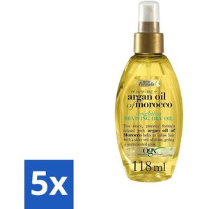 OGX - Argan Oil of Morocco - Haarolie - Gewichtloos - Reviving Dry Oil - 118 ml - Bulkverpakking - 5 stuks