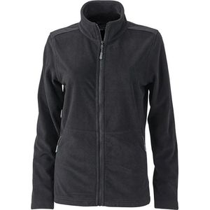 James and Nicholson Dames/dames Basic Fleece Jacket (Zwart)