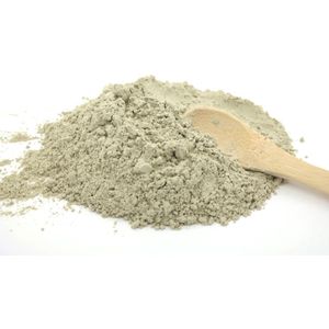 Natuurlijk pure Groene klei poeder - illiet (reinigend gezichtsmasker voor vette of onzuivere huid) – los en plasticvrij verpakt 100 gram - vegan